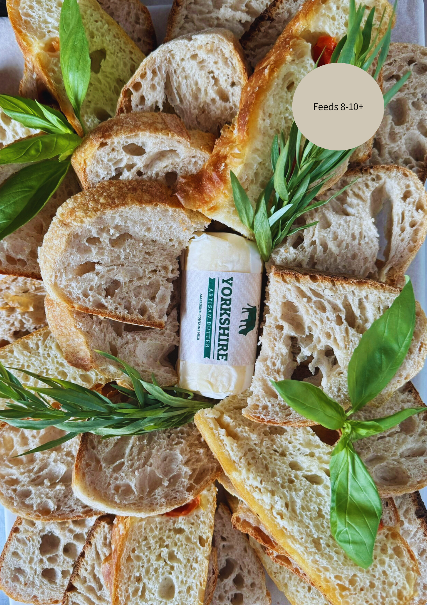 Our Homemade Fresh Sourdough Bread & Butter Platter