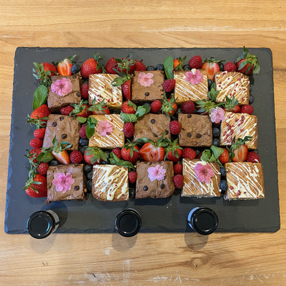 Our Homemade Brownie, Blondie & Berry Dessert Platter