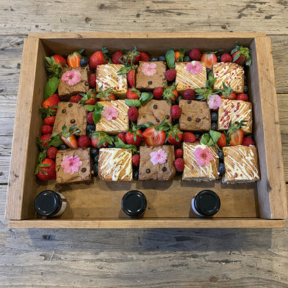 Our Homemade Brownie, Blondie & Berry Dessert Platter